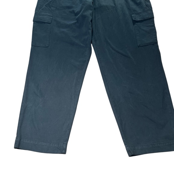 GAP Twill Cargo Pants Black Size XL Pull On Elastic Waist Casual Pockets NWT - Picture 14 of 15